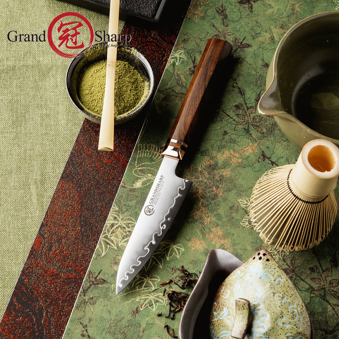 Grandsharp Kitchen Japanese Hitachi ZDP189 Powder Steel Paring Knife 4.5 Inch Paring Fruit Cutting Knives Mkuruti Wood Handle