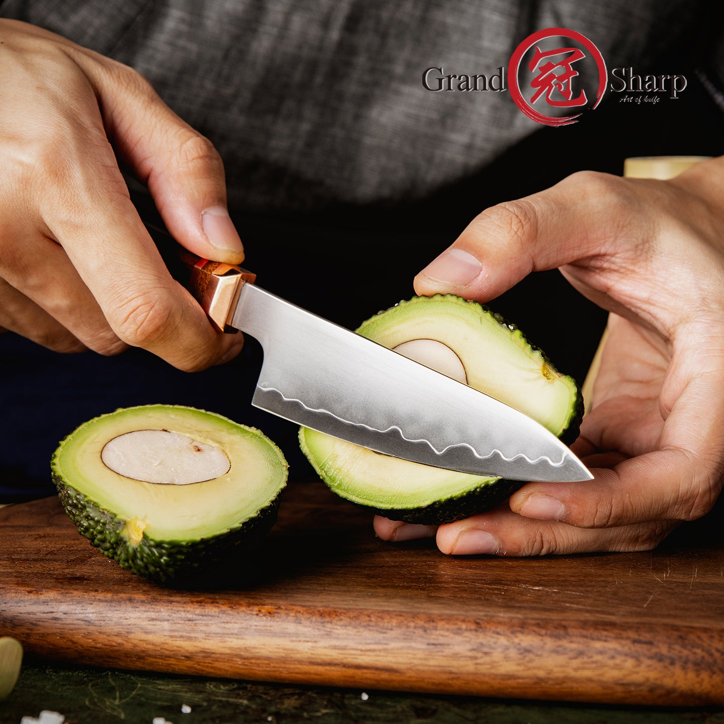Grandsharp Kitchen Japanese Hitachi ZDP189 Powder Steel Paring Knife 4.5 Inch Paring Fruit Cutting Knives Mkuruti Wood Handle