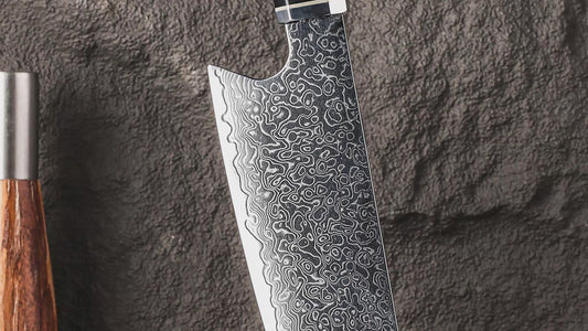 Grandsharp Ebony Handle 10Cr15CoMoV Damascus Utility Knife