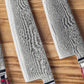 Grandsharp S35VN Damascus Santoku Knife