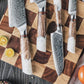 Grandsharp White Handle 10Cr15CoMoV Damascus Santoku Knife