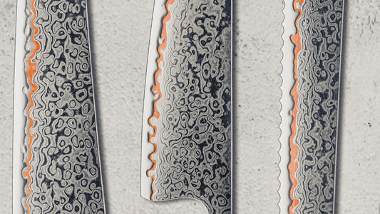 Grandsharp Copper Damascus Hidden Tang Blade