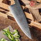 Grandsharp 8 Inch Damascus Steel Chef Knife High Quality 67 Layers 10Cr15CoMoV Kitchen Knives with Black Carbon Fiber Handle