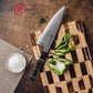 Grandsharp 8 Inch Damascus Steel Chef Knife High Quality 67 Layers 10Cr15CoMoV Kitchen Knives with Black Carbon Fiber Handle