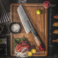 Grandsharp Professional 67 Layers Damascus Steel Nakiri Knife Resin and Solidified Wood Handle
