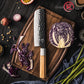 Grandsharp 6.7 Inch Nakiri Knife Kitchen Sharp Cleaver Chef Knife Stainless Steel Nakiri Knife with Olive Wooden Handle