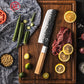 Grandsharp 6.7 Inch Nakiri Knife Kitchen Sharp Cleaver Chef Knife Stainless Steel Nakiri Knife with Olive Wooden Handle