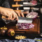 Grandsharp 6.7 Inch Nakiri Knife Kitchen Sharp Cleaver Chef Knife Stainless Steel Nakiri Knife with Olive Wooden Handle