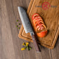 Grandsharp Rose Wood Handle Damascus Santoku Knife