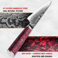 Grandsharp 67 Layers Damascus S35VN Steel Multifunction 6" Utility Knives Carbon Fiber Red Risen Handle