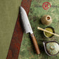 Grandsharp 7.5 Inch Japanese Kitchen Santoku Knife ZDP189 Powder Steel Santoku Knives Kitchen Cutting with Mkuruti Wood Handle