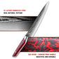 Grandsharp 8 Inch 67 Layers Damascus Carbon AUS10 Steel Chef Knife Red Resin and Carbon Fiber Handle