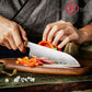 Grandsharp 7.5 Inch Japanese Kitchen Santoku Knife ZDP189 Powder Steel Santoku Knives Kitchen Cutting with Mkuruti Wood Handle