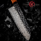 Grandsharp 67 Layers Damascus Steel Santoku Knife 7 Inch Japanese Carbon Steel Santoku Knife with Ebony & Solidified Wood Handle