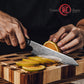Grandsharp 67 Layers Utility Knife 6'' 10Cr15MoV Damascus Steel Utility Kitchen Knives with Black Carbon Fiber Handle