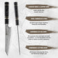 Grandsharp 67 Layers Utility Knife 6'' 10Cr15MoV Damascus Steel Utility Kitchen Knives with Black Carbon Fiber Handle