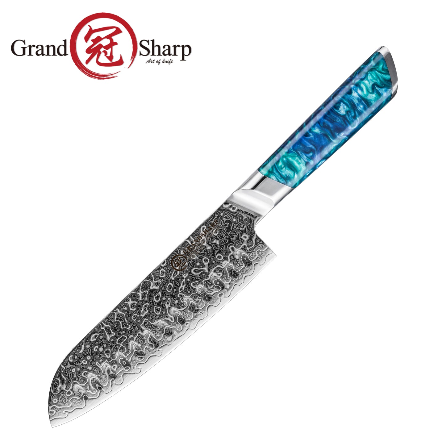 Grandsharp New 129 Layers 10Cr15CoMoV Damascus Kitchen Knife Collection