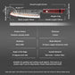 Grandsharp 7 Inch Kitchen Santoku Knife Japanese 55 Layers Copper Damascus Steel Santoku Knives Red Resin & Carbon Fiber Handle