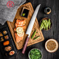 Grandsharp Handmade High Carbon 5 Layers Clad Steel Kitchen Chef Sakimaru Sushi Knife Red Resin Handle