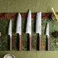 Grandsharp 1-5Pcs Kitchen Knife Set ZDP-189 Steel Core 3 Layer Composite Africa Mkuruti Wood&Brass Handle Complete Knife Set