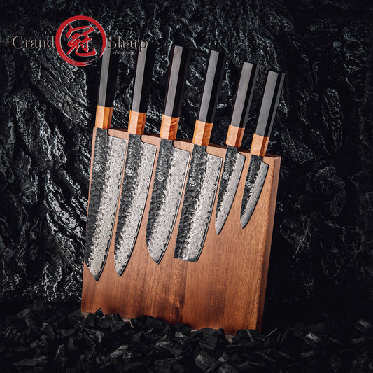 Grandsharp Kitchen Chef Knife Sets 67 Layers Damascus Steel Chef Kiritsuke Santoku Cooking Damascus Knives &Wood Handle