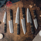 Grandsharp 6 Pcs Japanese Chef Kitchen Knives Set 67 Layers 10Cr15Mov Damascus Steel Chef Knife Sets Black Carbon Fiber Handle