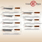 Grandsharp 7Pcs Chef Kitchen Knife Set 55 Layers Damascus Steel with Solidified Wood+Ivory-effect Resin Handle
