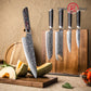 Grandsharp 1-5pcs Kitchen Knife Set 129 Layers 10Cr15MoV Core Damascus Steel Carbon Fiber&Resin Handle For Cutting Fruits Meat