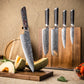 Grandsharp 1-5pcs Kitchen Knife Set 129 Layers 10Cr15MoV Core Damascus Steel Carbon Fiber&Resin Handle For Cutting Fruits Meat