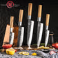Grandsharp 5pcs Chef Knife Set AUS10 Stainless Steel Kitchen Knife With Olive Wood Handle