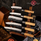 Grandsharp 5pcs Chef Knife Set AUS10 Stainless Steel Kitchen Knife With Olive Wood Handle