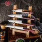 Grandsharp 1-4Pcs Sushi Knife Japanese 5 Layers Clad Steel Hand-Forging Kitchen knives Set Used For Sashimi Sushi Raw Fish