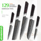 Grandsharp 1-5pcs Kitchen Knife Set 129 Layers 10Cr15MoV Core Damascus Steel Carbon Fiber&Resin Handle For Cutting Fruits Meat
