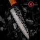 Grandsharp 5 Inch Utility Knife 10Cr15Mov 67 Layers Damascus Steel Utility Kitchen Chef Knives Ebony & Solidified Wood Handle
