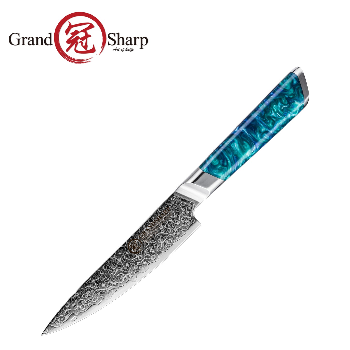 Grandsharp New 129 Layers 10Cr15CoMoV Damascus Kitchen Knife Collection