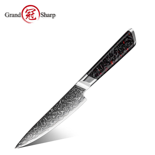 Grandsharp New 129 Layers 10Cr15CoMoV Damascus Utility Knife