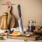Grandsharp 129 Layers Damascus Steel Paring Knife 4 Inch Kitchen Peeling Small Fruit Knives with Black Carbon Fiber Handle