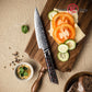 Grandsharp 129 Layers Damascus Steel Paring Knife 4 Inch Kitchen Peeling Small Fruit Knives with Black Carbon Fiber Handle