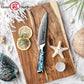 Grandsharp Abalone Shell Handle AUS10 Damascus Kitchen 5" Utility Knife