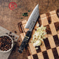 Grandsharp 5.5 Inch Japanese Bunka Knife 67 Layers Damascus Steel Kitchen Bunka Cooking Knives with Black Carbon Fiber Handle