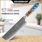 Grandsharp Damascus 10Cr15CoMoV Kitchen Chef Bread Paring Fruit Cleaver Knife Set