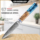 Grandsharp Damascus 10Cr15CoMoV Kitchen Chef Bread Paring Fruit Cleaver Knife Set