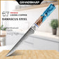 Grandsharp Damascus 10Cr15CoMoV Kitchen Chef Bread Paring Fruit Cleaver Knife Set