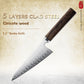 Grandsharp Premium Handmade 5 Layers High Carbon Stainless Steel Kitchen Chef Garasuki Knife With Ciricote Wood Handle