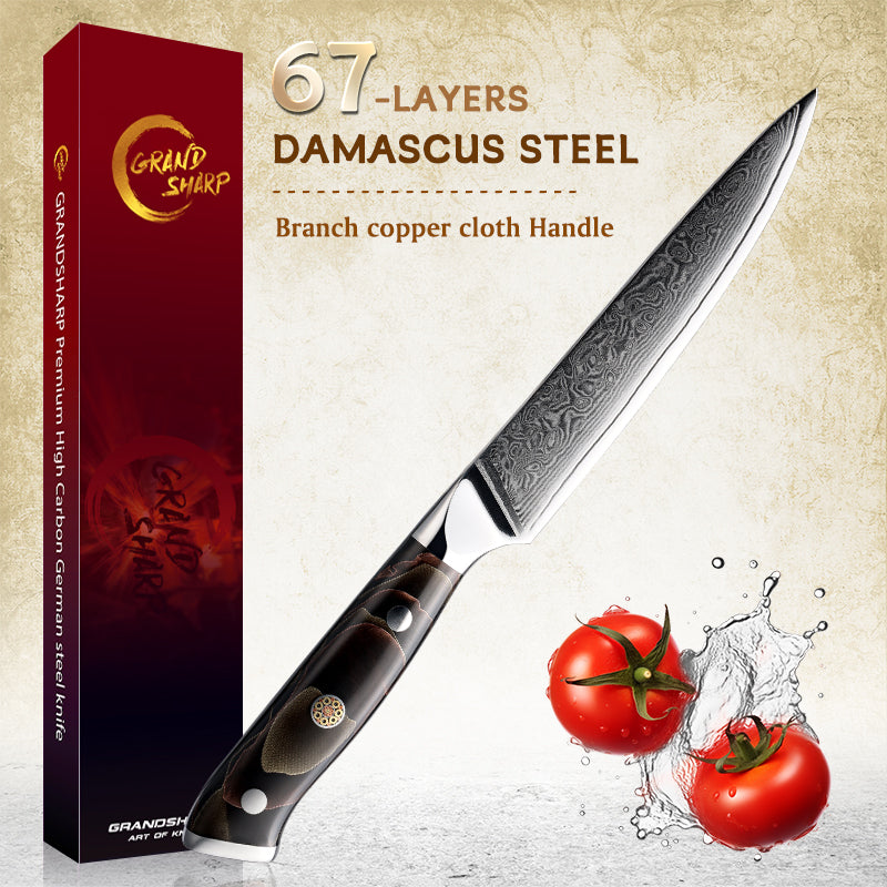 Grandsharp 10Cr15CoMoV damascus chef knife set
