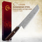 Grandsharp Kitchen Chef Knife 67-Layers Damascus Carbon Stainless Steel Nakiri Knife with Wood Ebony Handle