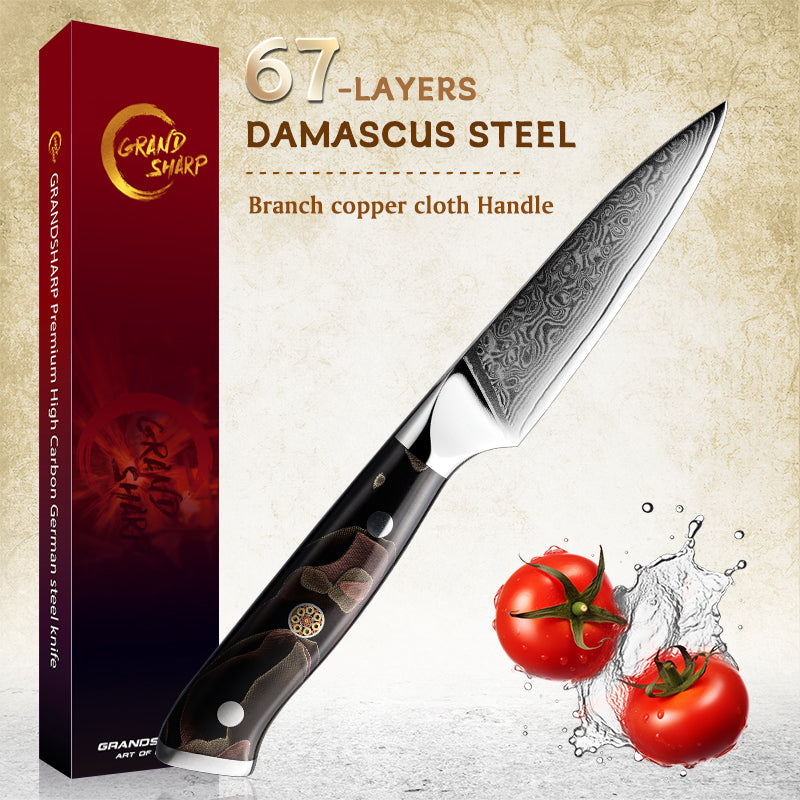 Grandsharp 10Cr15CoMoV damascus chef knife set