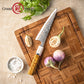 Grandsharp 55 Layer Copper Damascus Steel 6 Inch Garasuki Knives with Solidified Wood Handle