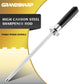 Grandsharp 8''Sharpener Rod #40 High Carbon Steel Black Pakka Wood Handle Use for sharpening knife scissors Honing Tool HRC-58