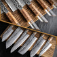 GRANDSHARP Kitchen Knife Set 1-6 Pcs 67 Layers Damascus Steel AUS10 Core Blade Transparent Resin&Wood Handle for Cooking Slicing